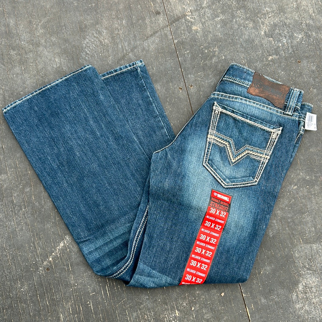 Men’s Double barrel straight jeans
