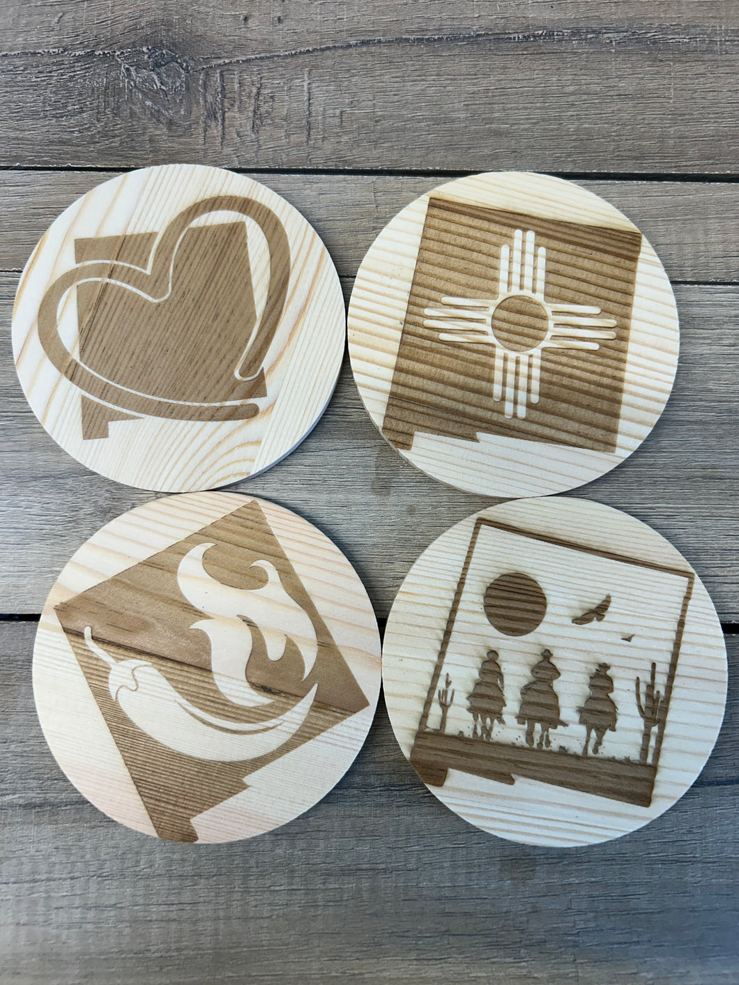 New Mexico themed coaster set