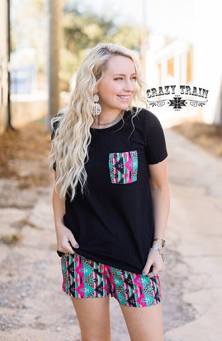 Aztec pocket top