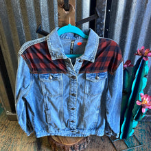 Load image into Gallery viewer, Denim with buffalo plaid

