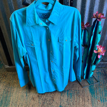 Load image into Gallery viewer, Turquoise button up

